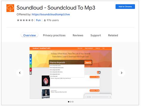 To download a track press "Prepare" button and wait for a few seconds until MP3 link is generated for you. . Soundcloud downloader extension